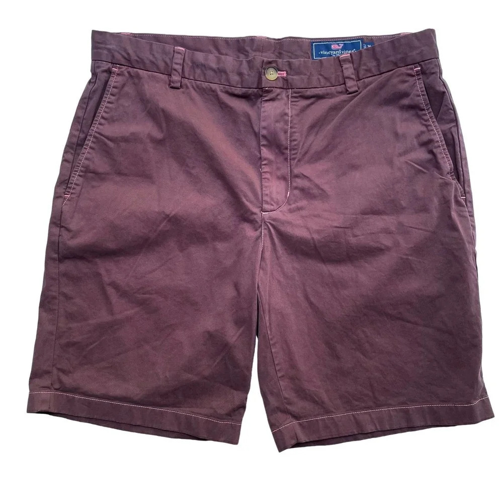 Vineyard Vines Breaker Shorts 9 Inch Inseam Brown Chino Size 36